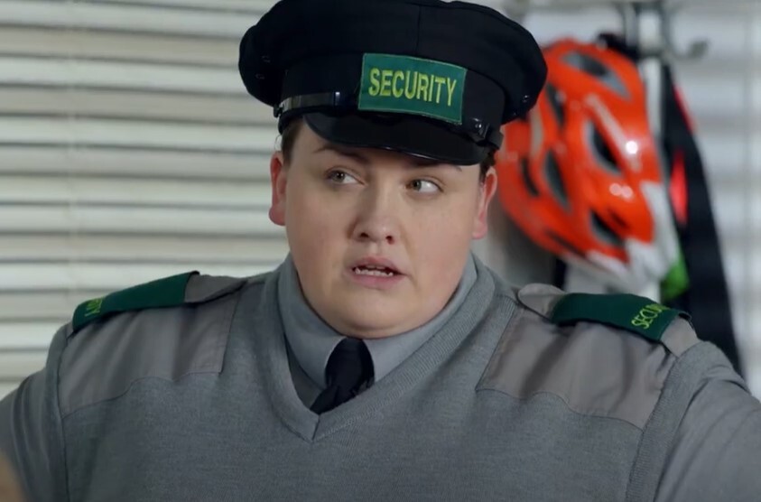 Jessica Gunning as Donna in sky 1 sitcom Trollied