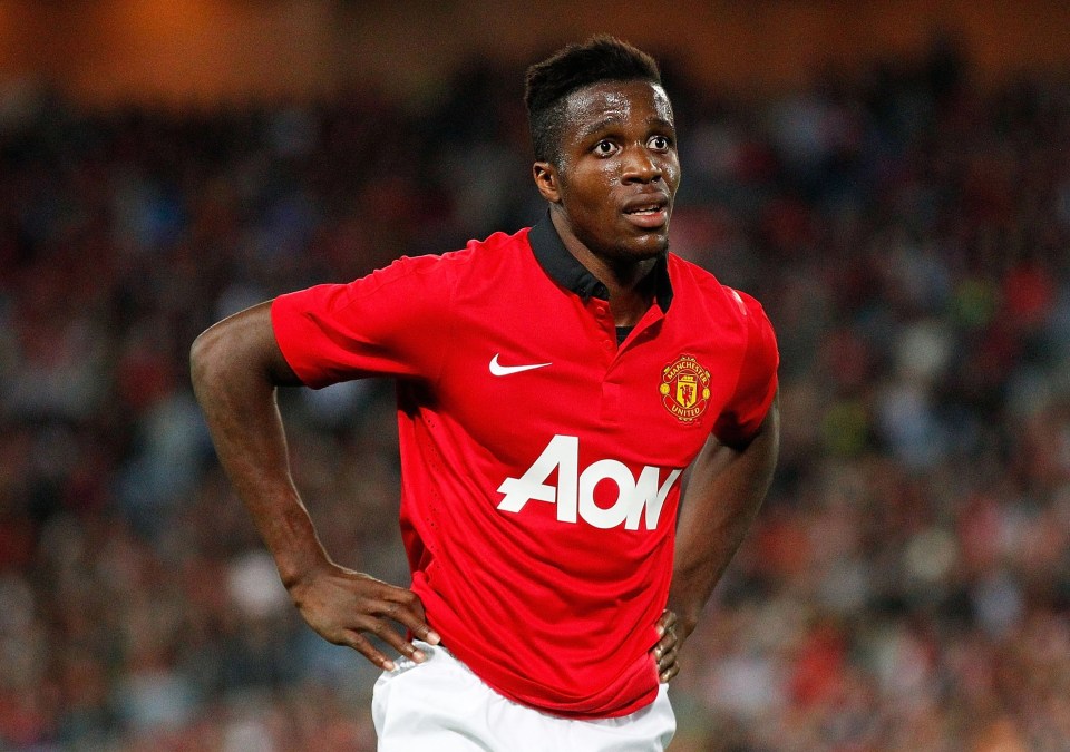 Wilfried Zaha was hardly given a chance at Man United