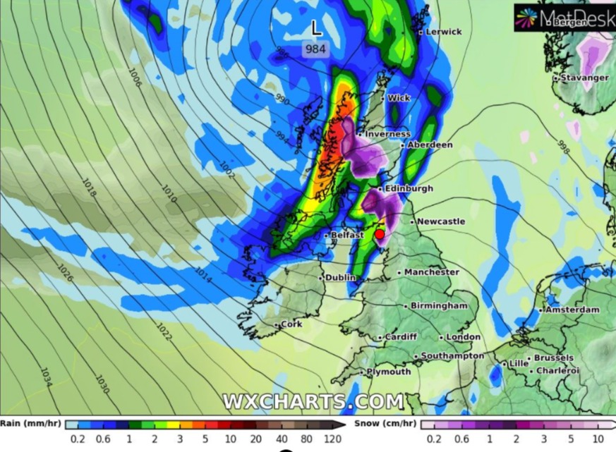 Forecasters say temperatures will plummet, with snow in England by Friday