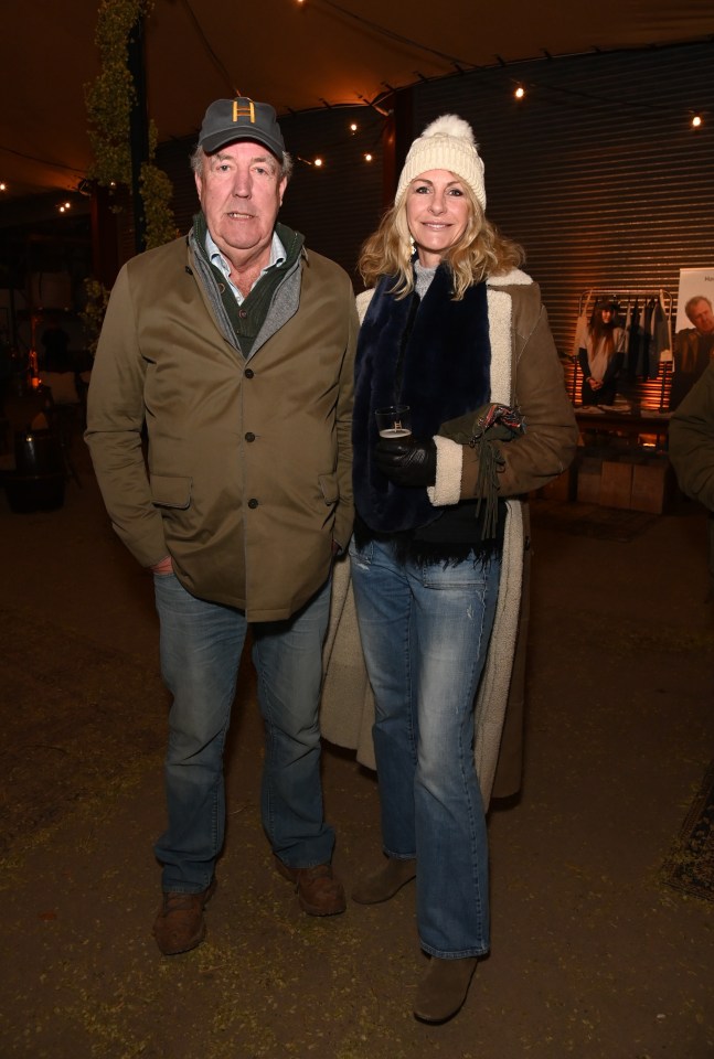 Jeremy Clarkson and Lisa Hogan attend the Hawkstone lager launch