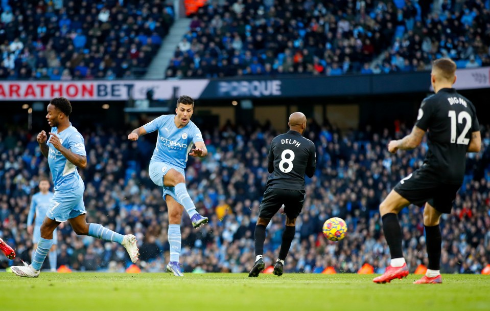 Rodri lashed home a thunderbolt in the 55th minute