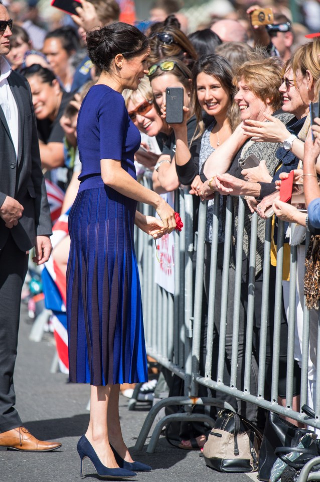 Meghan's Givenchy skirt was a little bit see through in New Zealand in 2018