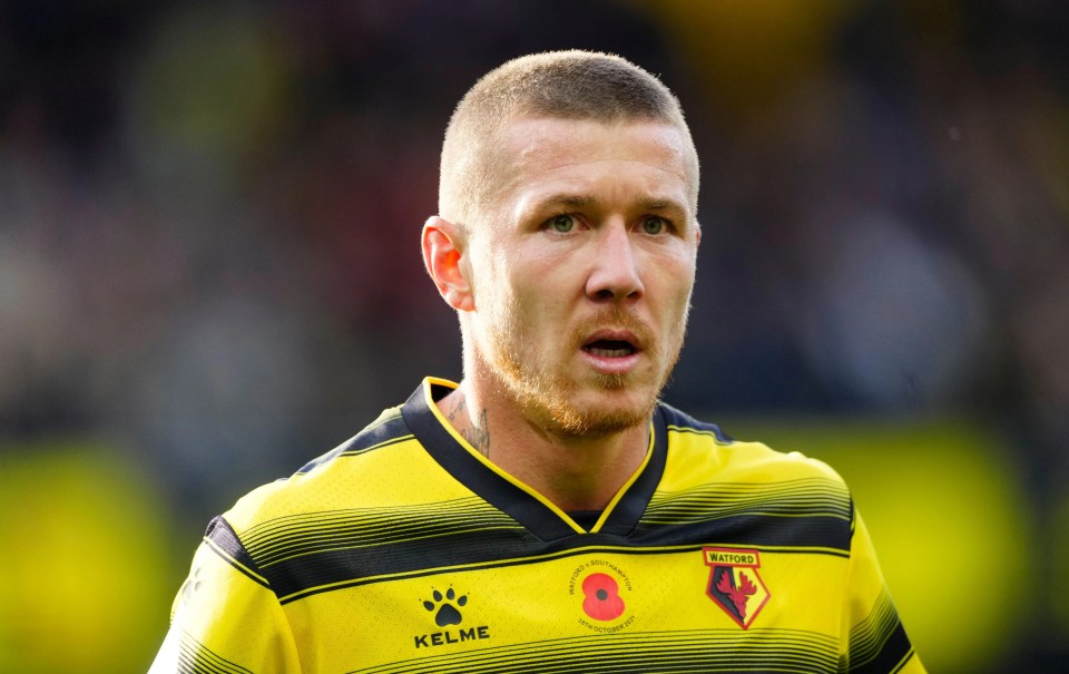 Watford midfielder Juraj Kucka makes the podium