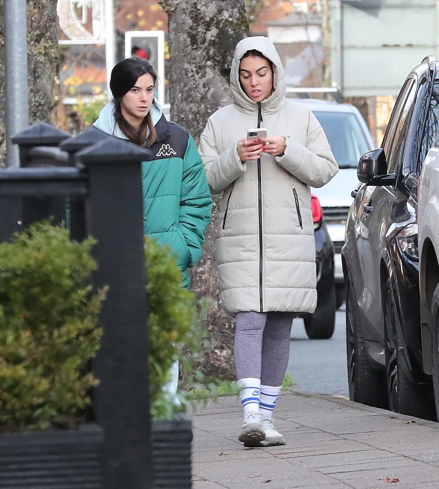 Rodriguez and her friend were both dressed in padded coats to keep out the cold