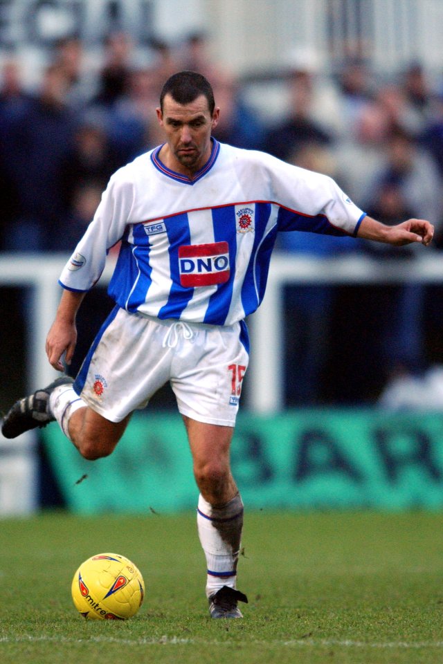 Tommy playing for Hartlepool United in 2003