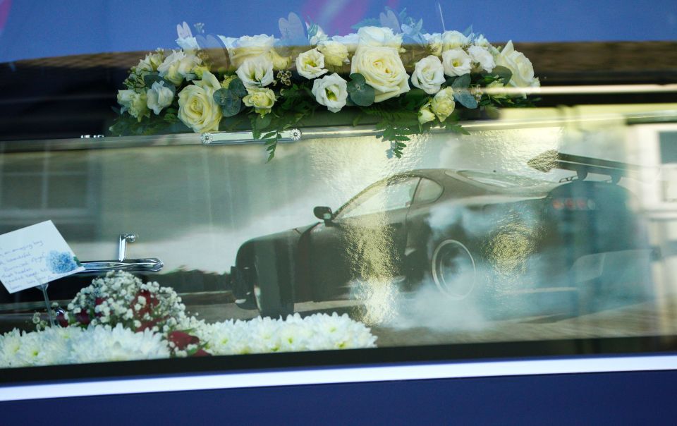 Locals with supercars drove out for Jack today as his funeral took place