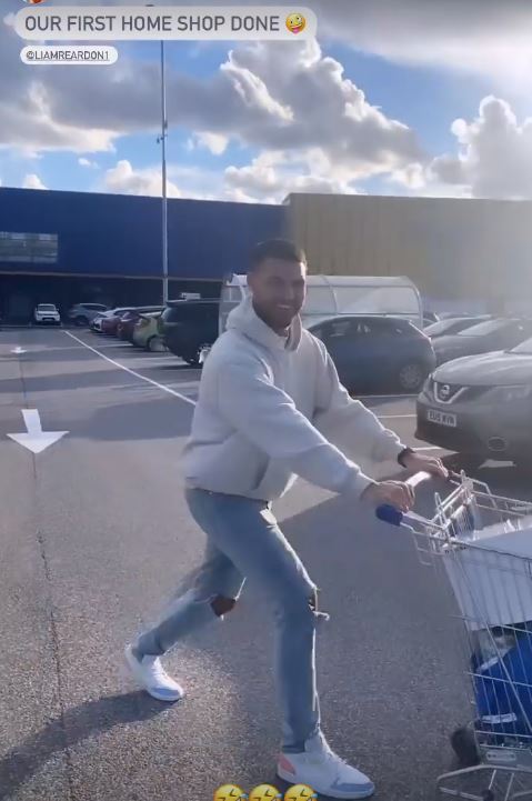 Love Island's Liam Reardon joined girlfriend Millie Court for a spending spree at Ikea