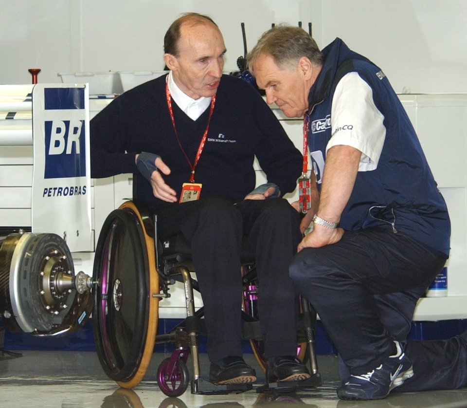 Sir Frank Williams and Patrick Head in 2003