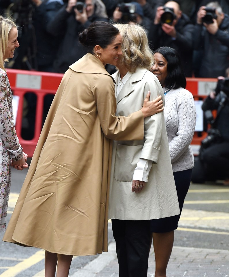 Meghan forgot to run the iron over her £2,600 Roland Mouret coat in January 2019