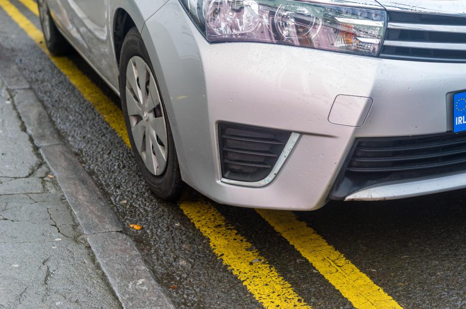 Drivers who park on a yellow line when they aren't supposed to can receive a fine