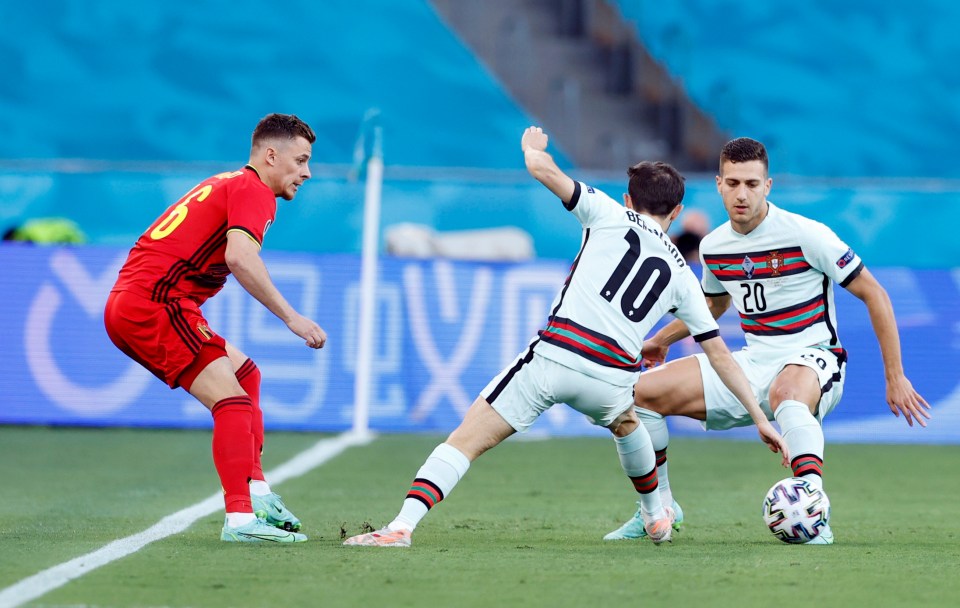 Dalot, right, is international pals with Bernardo Silva and other City stars