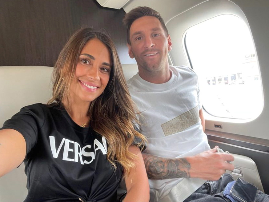 Messi and family decided to jet out of Barcelona to sign for Paris Saint-Germain