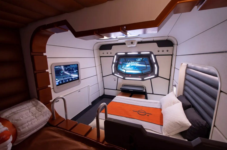 Cabin sizes range from two to four people with double beds and bunk beds