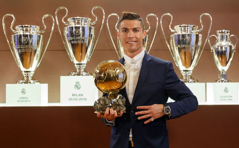 Cristiano Ronaldo has won the Ballon d'Or a whopping five times