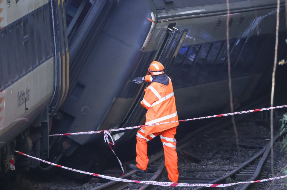 A train driver in his 70s was one of the casualties rushed to hospital after a terrifying train crash last night