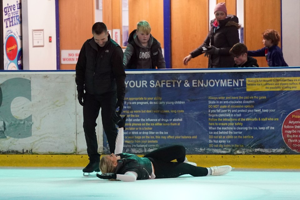 Liberty Poole suffered a fall on the ice during her latest ice skating session