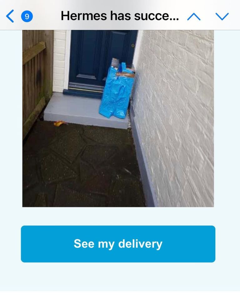 Jason received this photo from the delivery driver of the toys outside his home