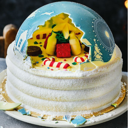 This smash cake is hiding a load of Christmassy treats