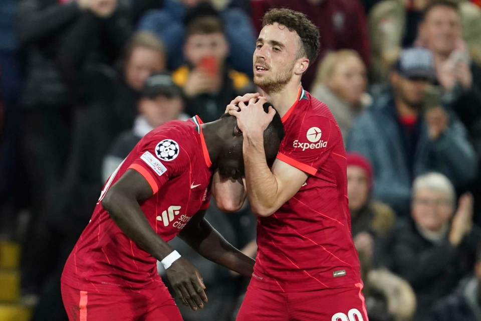 Sadio Mane and Diogo Jota scored the goals to send Liverpool into the Champions League knockout stage