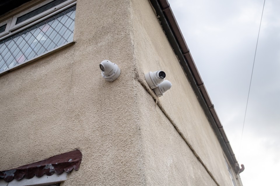 Security cameras on the street, which has seen 14 violence and sexual offences in the last year