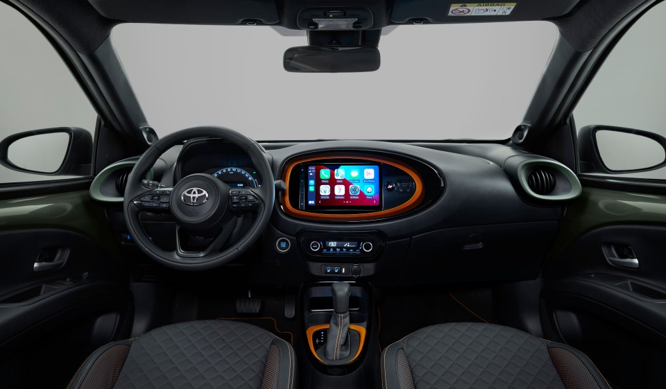 Standard equipment on the base Aygo X includes 7in touchscreen, Apple CarPlay and adaptive cruise control