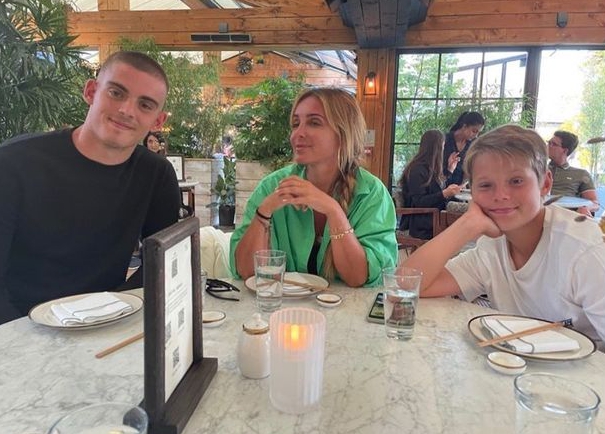 Beau (right) with his mother Louise and older brother Charley