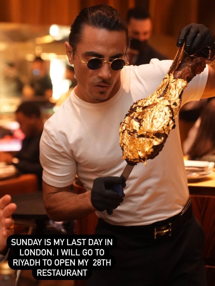 Diners won't get to experience Salt Bae's famous tableside steak slicing