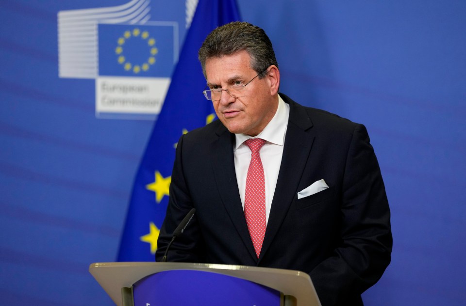 EU boss Maros Sefcovic warned of 'serious consequences' in the row over Northern Ireland