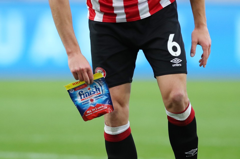 One over zealous fan threw some Finish dishwasher tablets onto the pitch during their game against Norwich