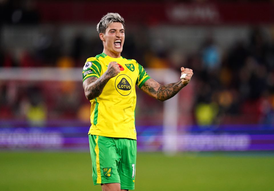 Mathias Normann opened the scoring for Norwich at Brentford