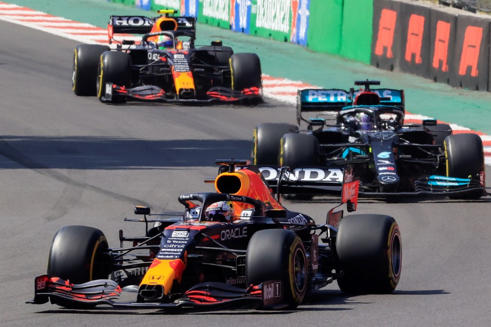 Verstappen led Hamilton who was followed by Sergio Perez for the majority of the race