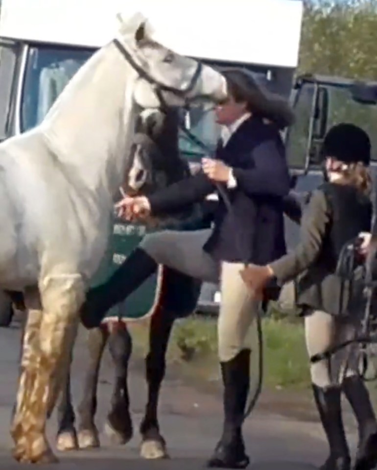 The female rider was slammed by the RSCPA and the Hunting Association