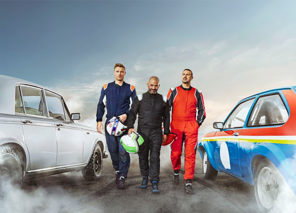 Top Gear's Freddie Flintoff, Chris Harris and Paddy McGuinness