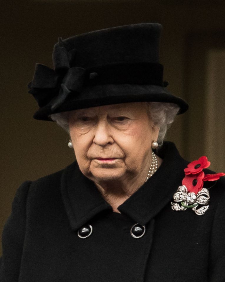 The Queen, pictured at a previous service, was forced to pull out of today's event