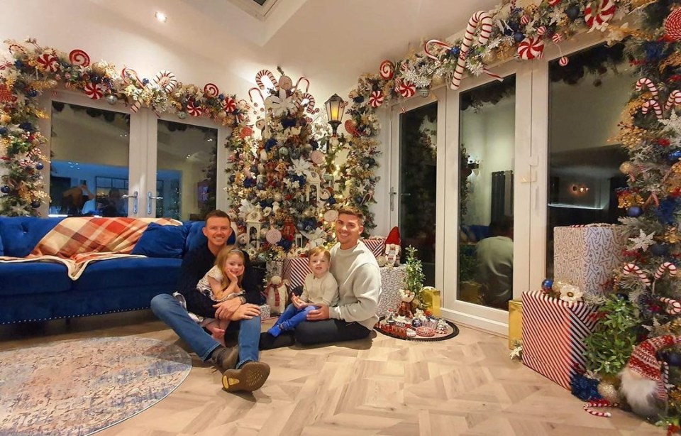 Kieron Richardson and husband Carl have got the Christmas decorations out early