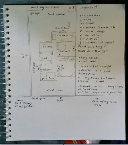 Darnton made detailed floor plans of his gran's home