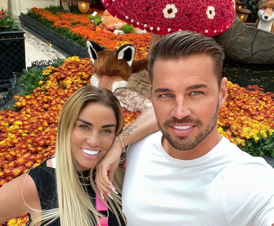 Katie Price and Carl Woods posed together ahead of their wedding day