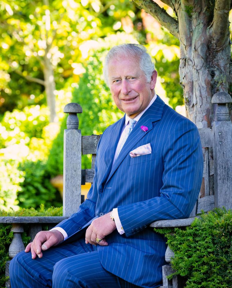 Prince Charles released this photo of himself sitting in his garden at Highgrove to mark his 73rd birthday