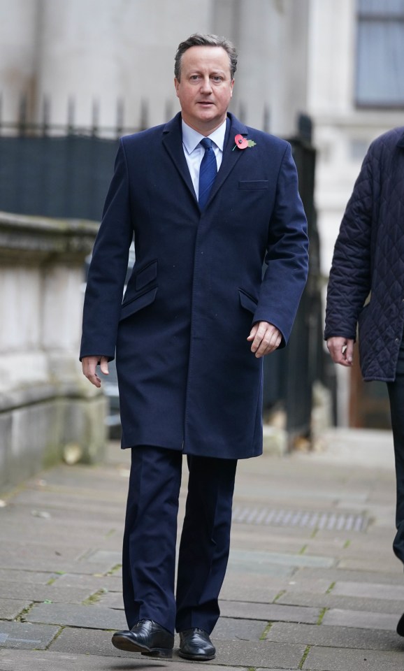 David Cameron joined former Prime Ministers attending the service