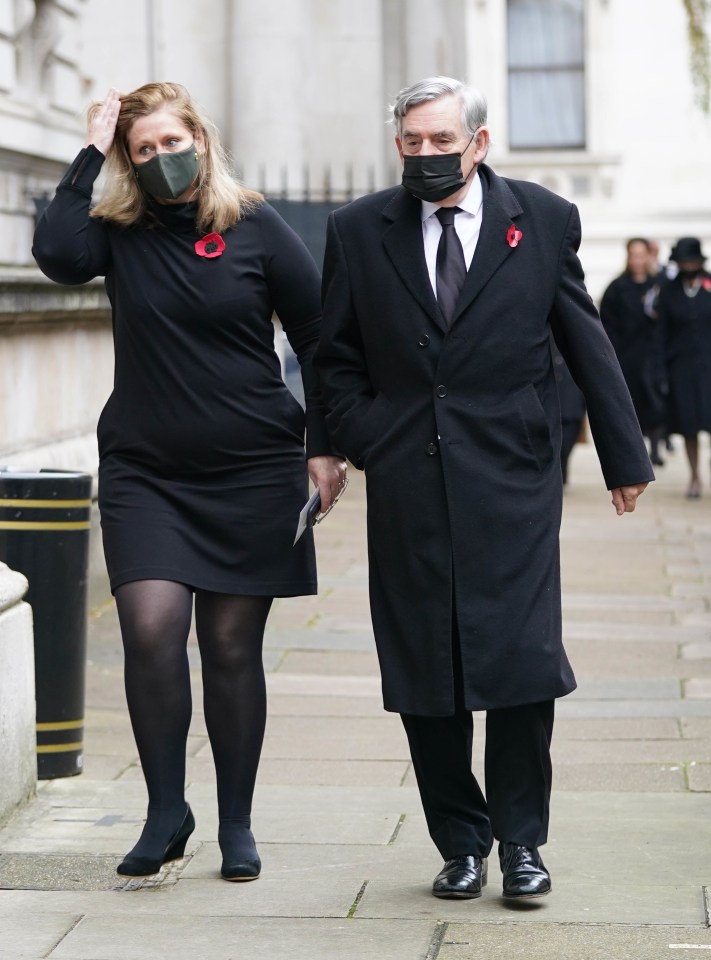 Gordon Brown pictured with his wife Sarah