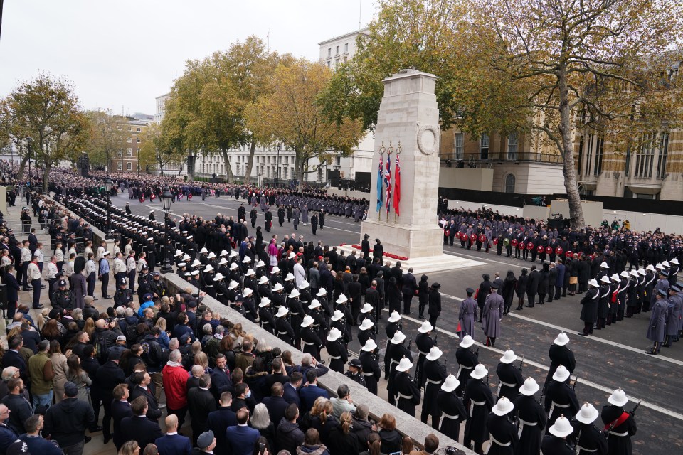 A two minute's silence was held to remember the fallen