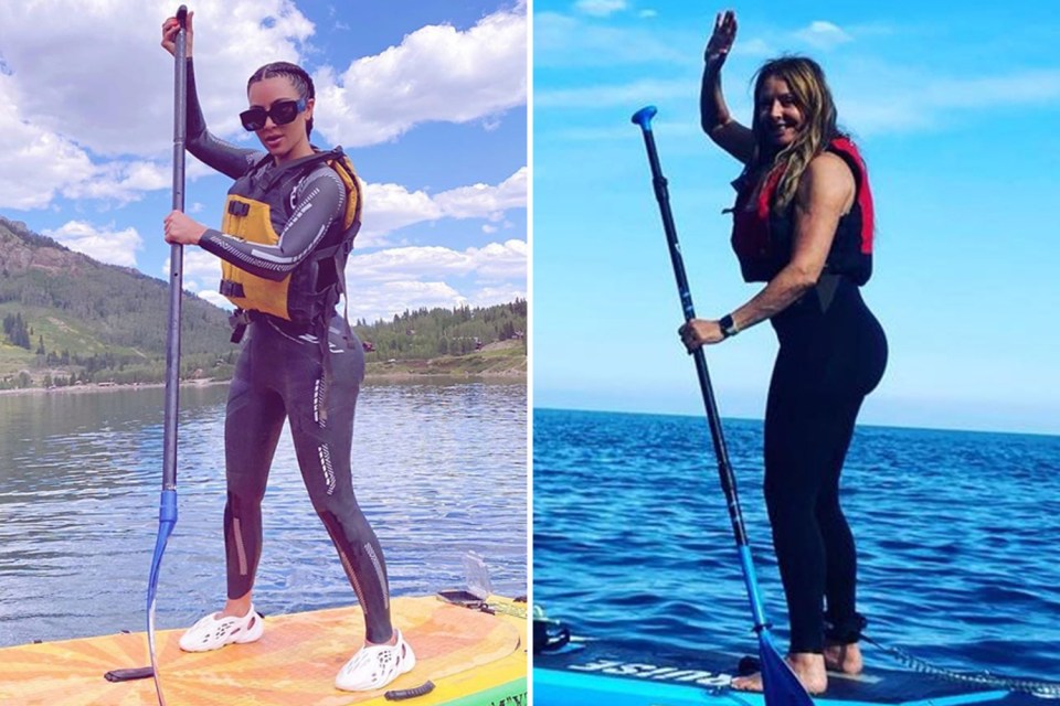 The pair have both tried out paddle boarding too