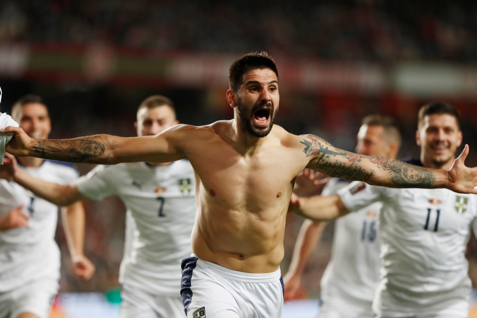 Serbia centre-forward Aleksandar Mitrovic scored a dramatic winner in the 2-1 win against Portugal