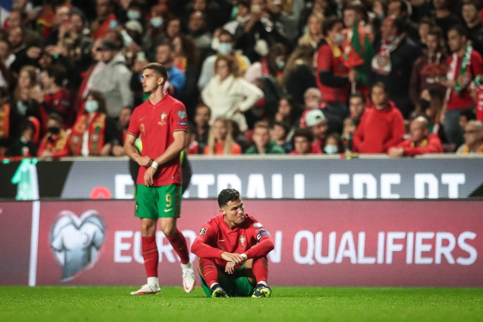 Cristiano Ronaldo, 36, fights back tears with Portugal now needing a play-off to reach the World Cup next year