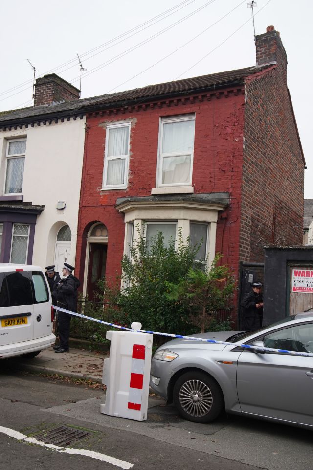 Police at an address at Sutcliffe Street linked to the arrests