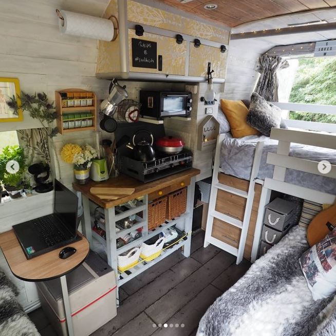 A couple converted an old ambulance into a luxury holiday home to travel around the UK