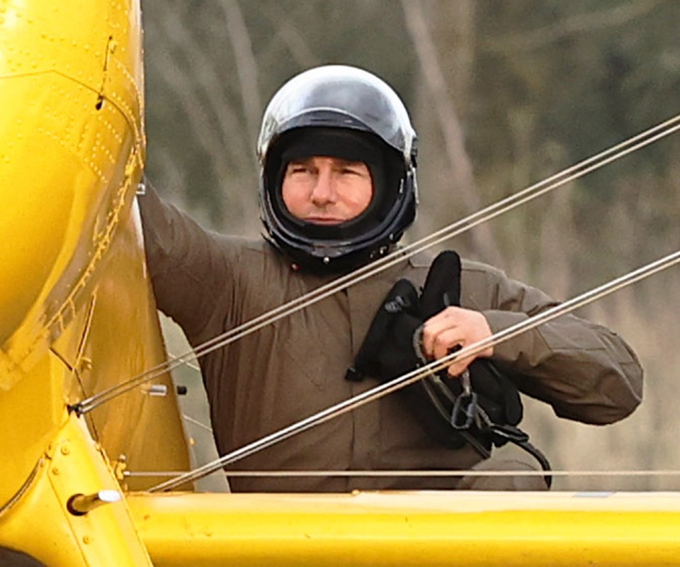 Hollywood A-lister Tom Cruise was seen in Duxford in a helmet and flight suit