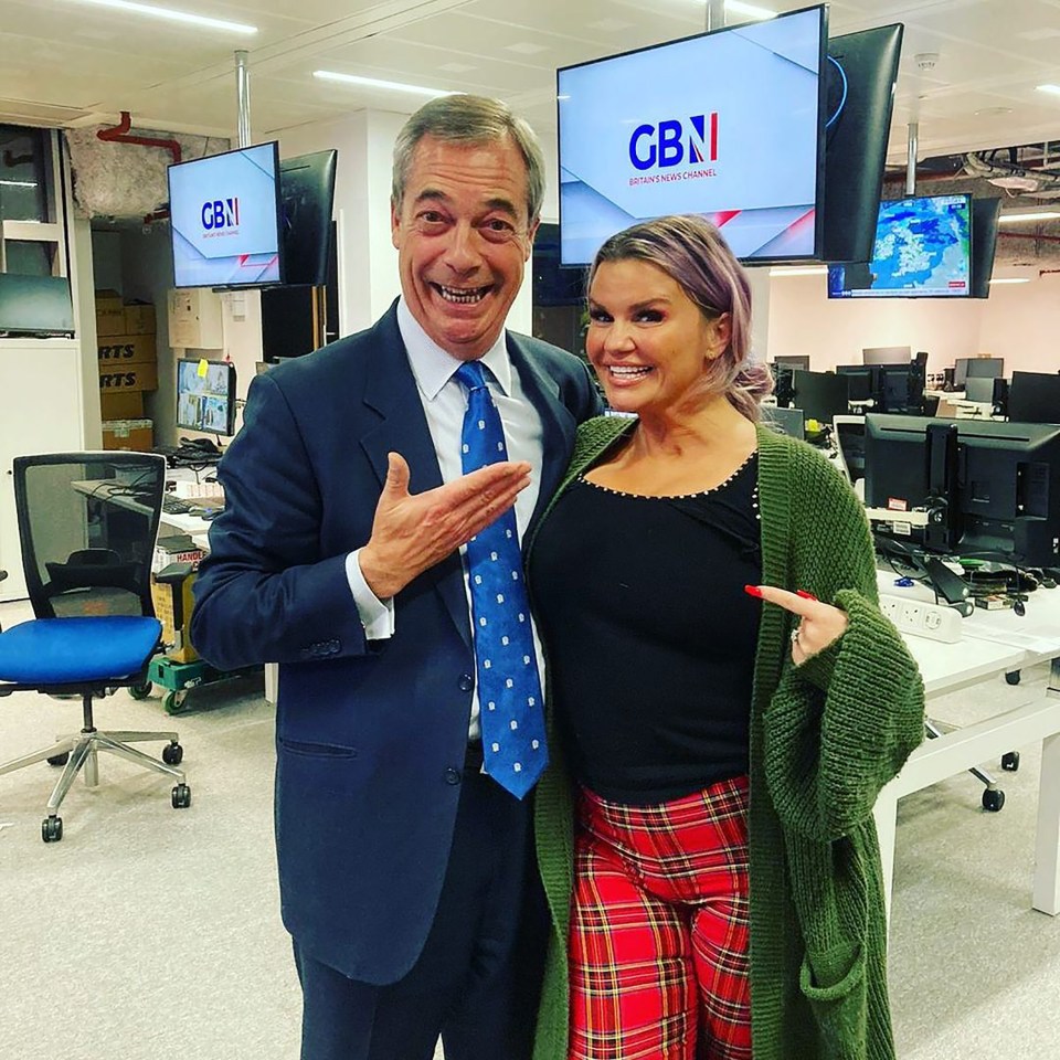 Nigel Farage with Kerry Katona