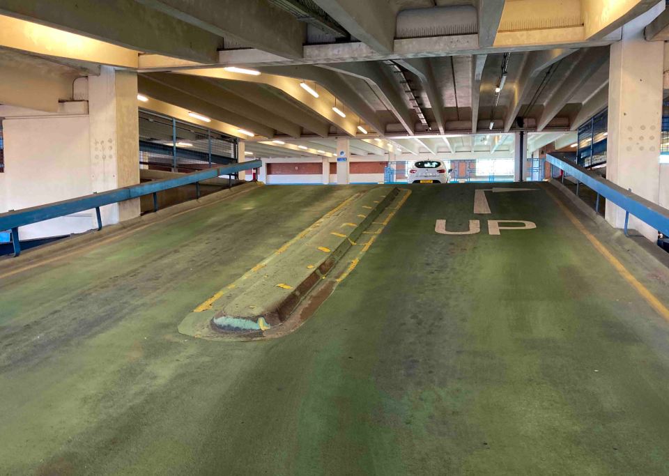 Freshney Place Parking in Grimsby where shoppers are unable to exit the lift and gain entry onto the Level 4 carpark