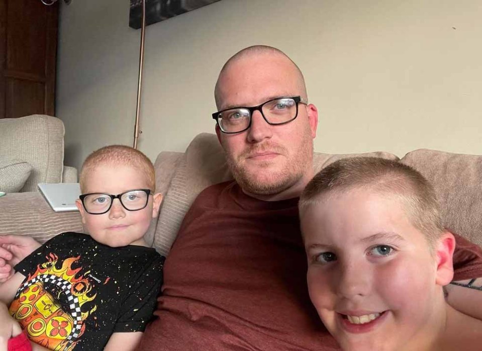 Jamie, 40, had to tell Freddie (left) and Noah (right) that Freddie had cancer, just four months after they lost their mum to the disease